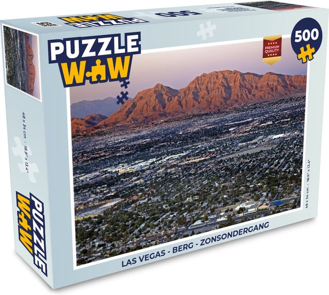 Puzzel Las Vegas - Berg - Zonsondergang - Legpuzzel - Puzzel 500 stukjes