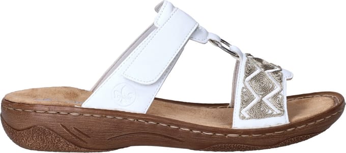 Rieker -Dames - wit - slippers & muiltjes - maat 37