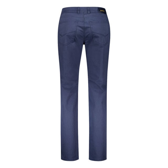 Gardeur Broek Bill Fine Pattern Cotton Comfort Stretch Soft Wash-out Effects Marine / male