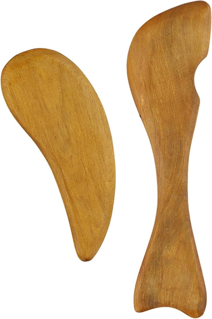 Gua Sha Massage Tool Set voor Effectieve Massage van Benen en Rug met Houten Schraper en Visstaartvormige Board