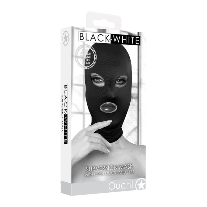 Ouch! - Subversion Masker - Met Openingen voor Mond en Ogen - Zwart