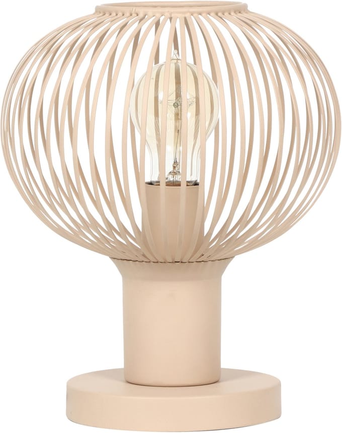 LED Tafellamp - Torna Alia - E27 Fitting - 1 lichtpunt - Ø23cm - Zand - Metaal