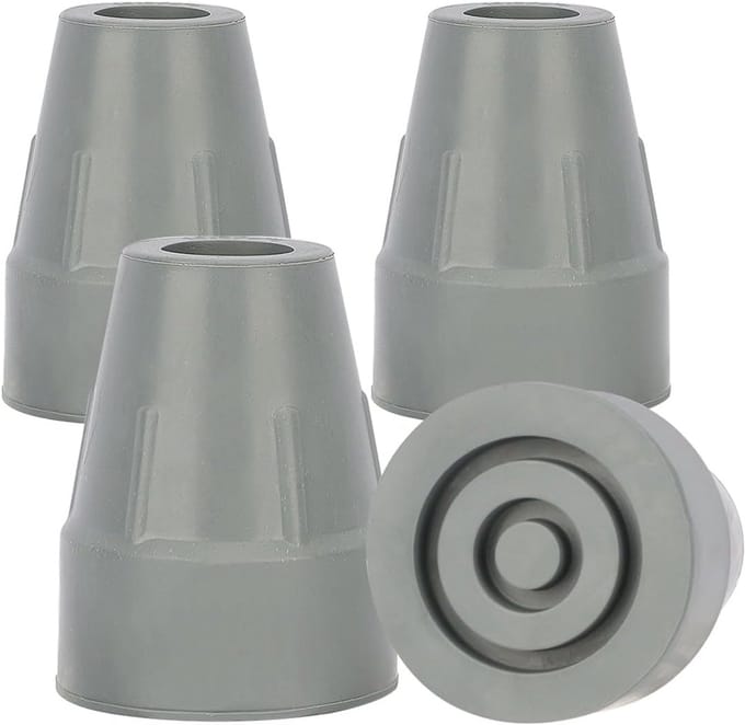 4 Delige Set Antislip Rubber Doppen voor Wandelstok - 19mm Steun Dopezolen voor Loopstokken