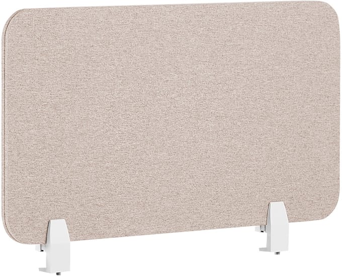 BELIANI WALLY - Bureauscherm - Beige - 80 cm - Polyester