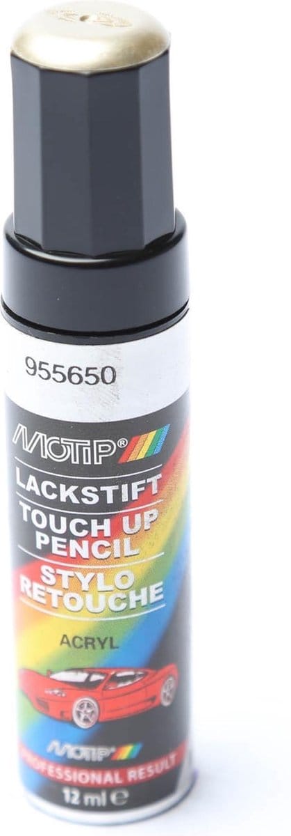 Motip kompakt lakstift - acryl - autolak - metallic zilver (955650) - 12 ml