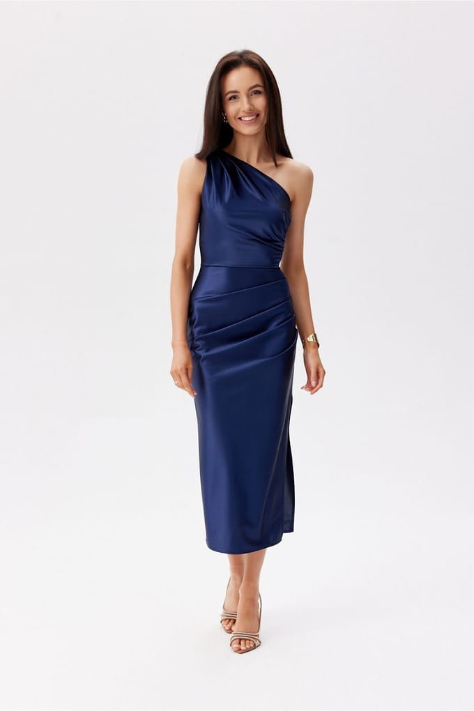 Velvet Sea Dress - Dark Blue / 38