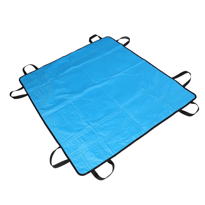 Positioneringsbedpad Herbruikbaar Waterdicht Draagbaar Transferdeken met Handvatten voor Patiënten blue