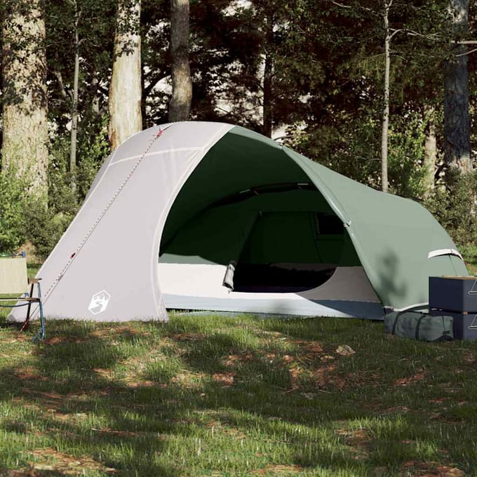 Vidaxl Tente de Camping, 4 Personnes, Dôme, Vert, Imperméable