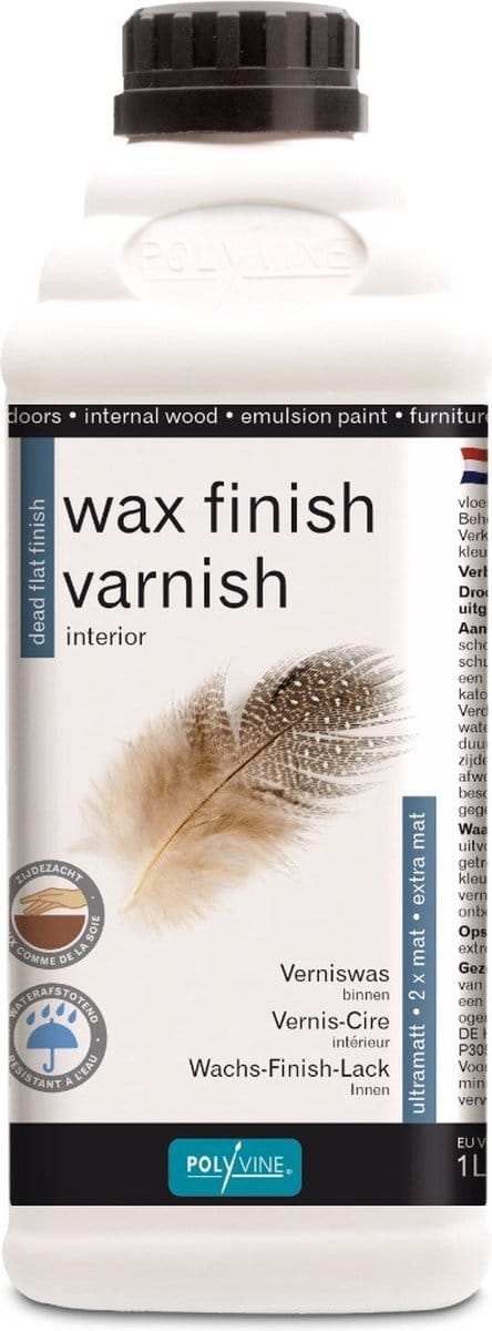 Polyvine Verniswas - wax finish - extra mat - notelaar - 1 liter