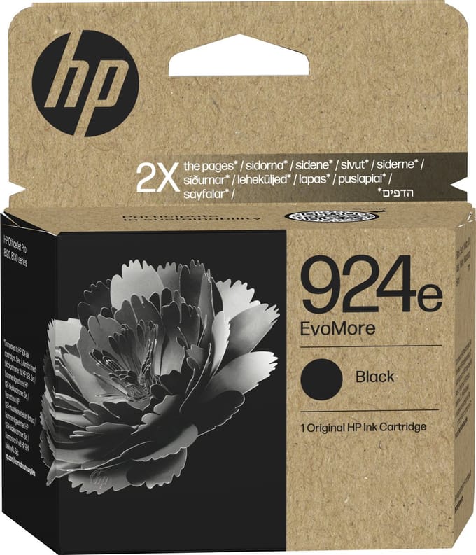 HP 924e EvoMore originele zwarte inktcartridge