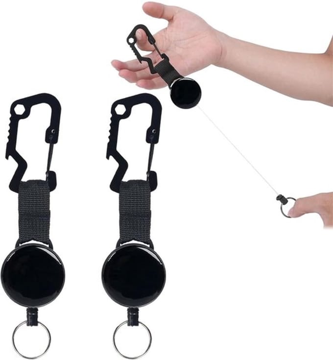 Dailygoods- Uittrekbare Sleutelhanger Set van 2 - Sleutelhanger met
