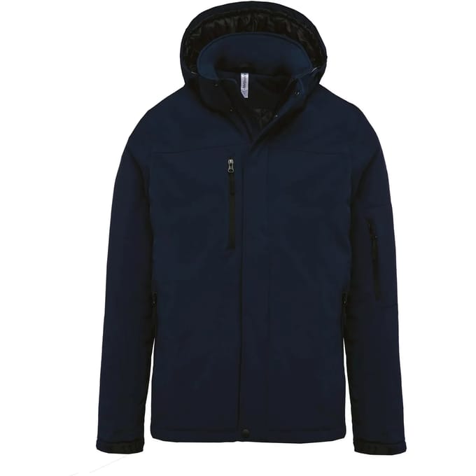 Kariban Gewatteerde softshell herenparka met capuchon K650 - Navy - S
