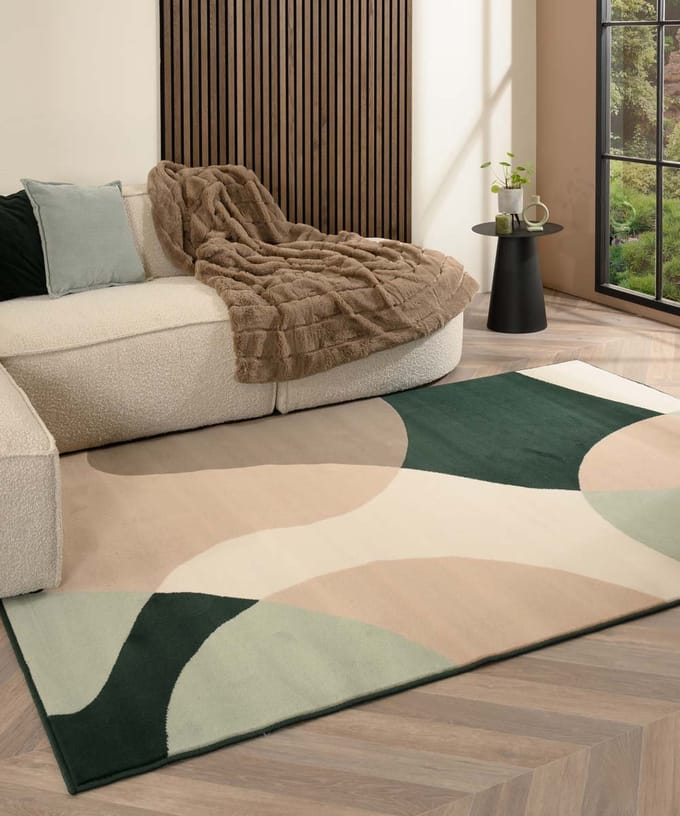 Abstract vloerkleed - Ease Nova groen 200x300