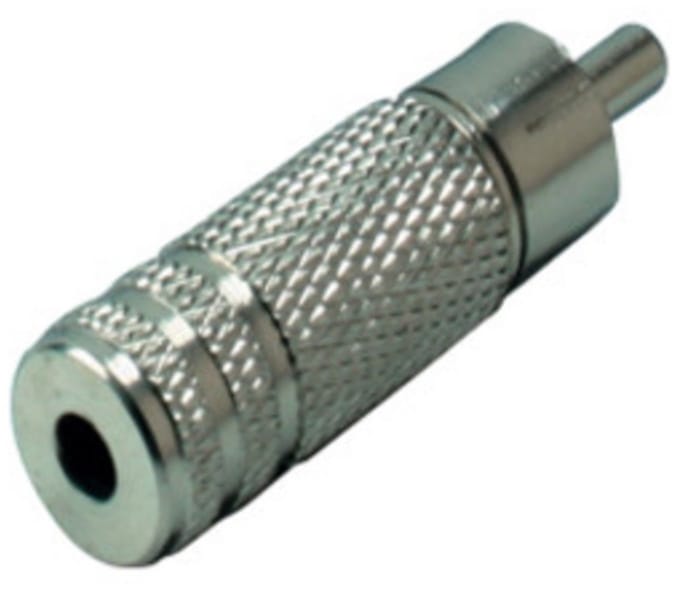 Tulp mono (m) - 3,5mm Jack mono (v) adapter / metaal