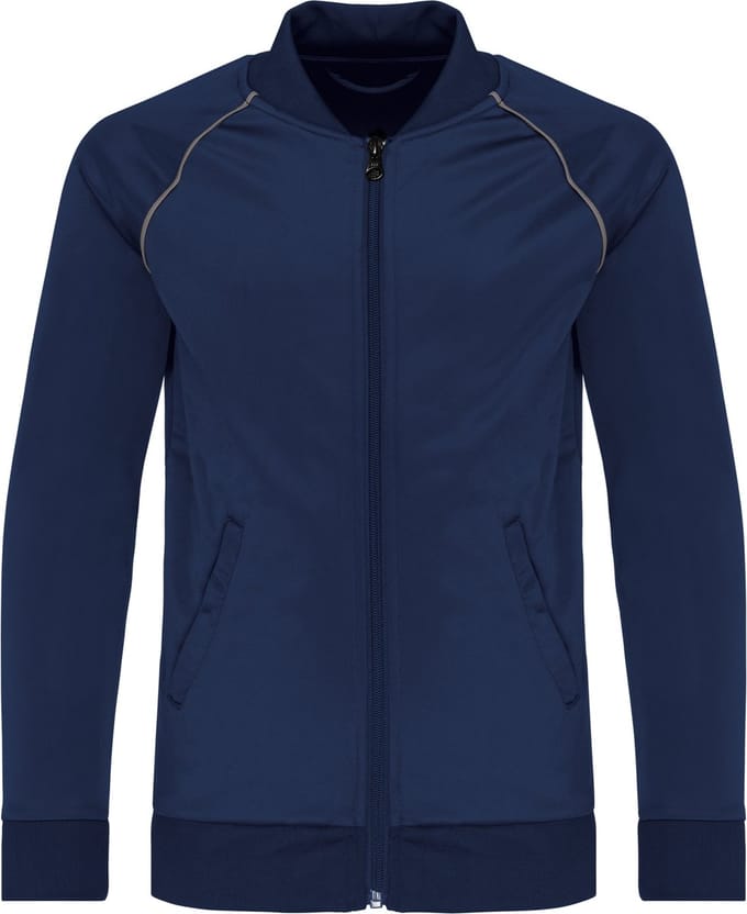 PROACT® Kindertrainingsjas met rits en biesje PA385 - Sporty Navy - 10/12 years (10/12 ans)