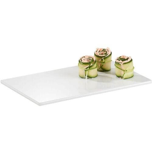 GGM Gastro (6 Stück) GN-Tablett 1/4 - ZERO - Melamin - Höhe: 15mm - Weiß