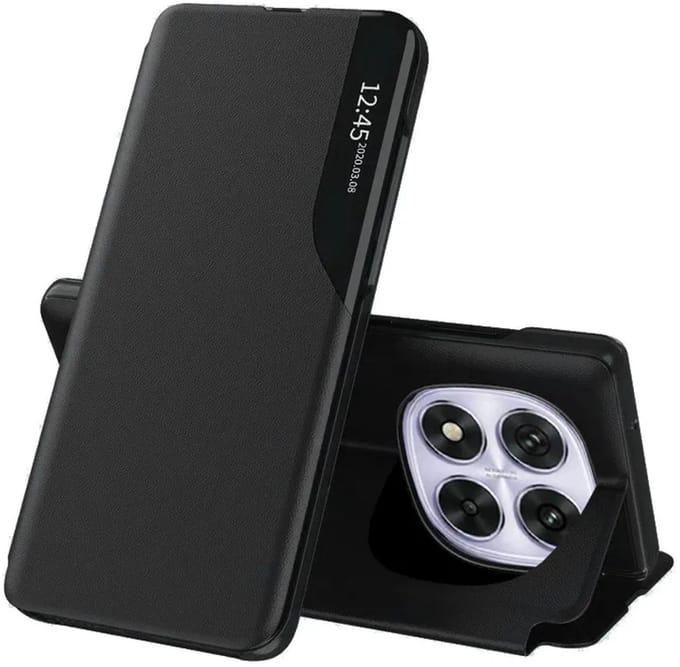 Hoesje geschikt voor Xiaomi Redmi Note 14 Pro 4G - Techsuit eFold Book Case - Zwart