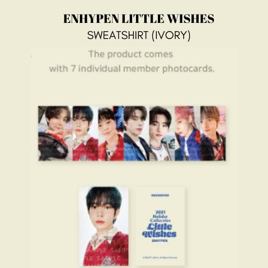 Enhypen Little Wishes Sweatshirt Ivoor M beige