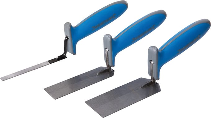 Silverline Softgrip pleistertroffel set - gehard staal - 3 maten - 3-delig