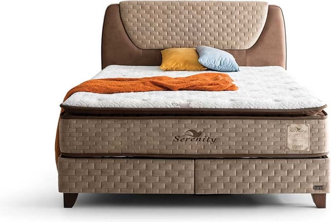BSS Bedding Serenity - boxspring bed met opbergruimte - boxspring 140x200 - incl. luxe matras en hoofdbord