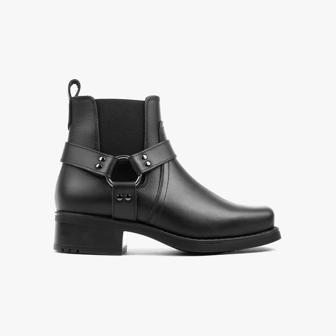 Nordland harley ankle boots heren zwart leer