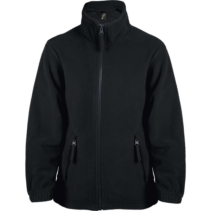 SOLS Kinder/Kinder North Fleece Jas (Zwart)