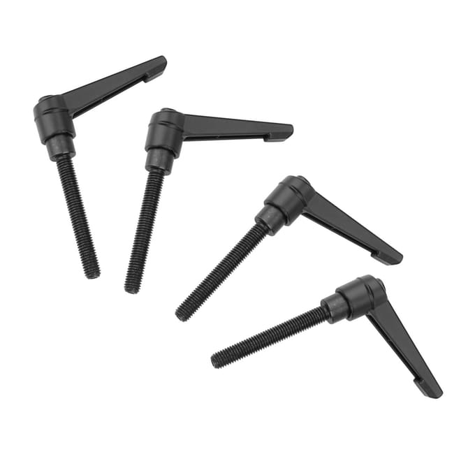 4 STKS Metalen Machineknoppen Verstelbare Bevestigingshandgreep M8 Buitendraad (70mm) black