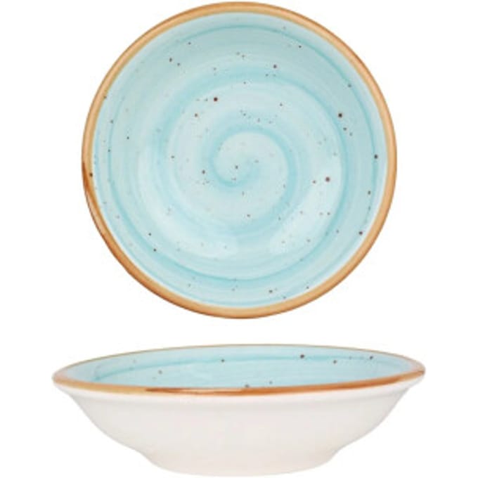 Bonna Diepbord - Aqua - Porselein - 9 cm (50cc) - set van 2