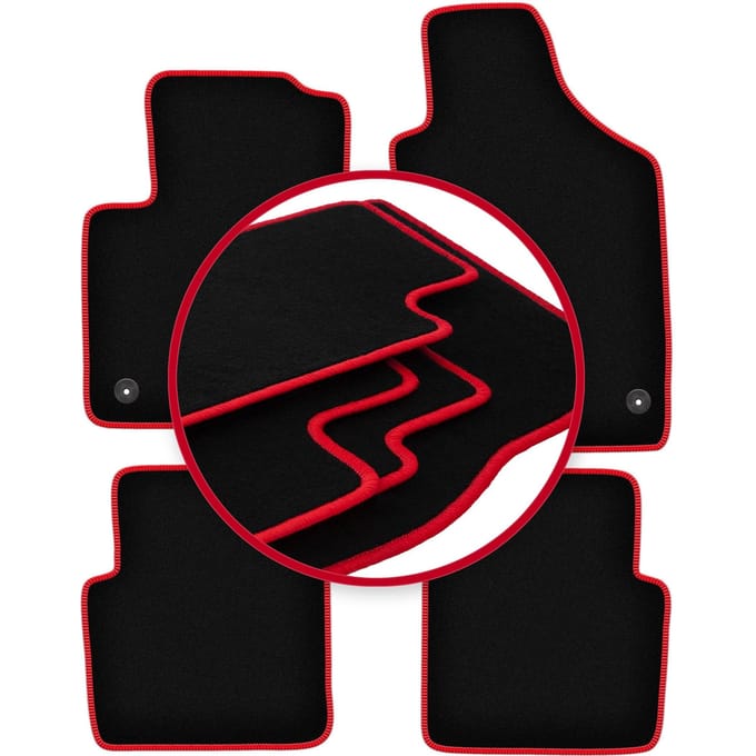 CARLUX-RED automatten voor: Fiat 500 FL hatchback (2013-2019)