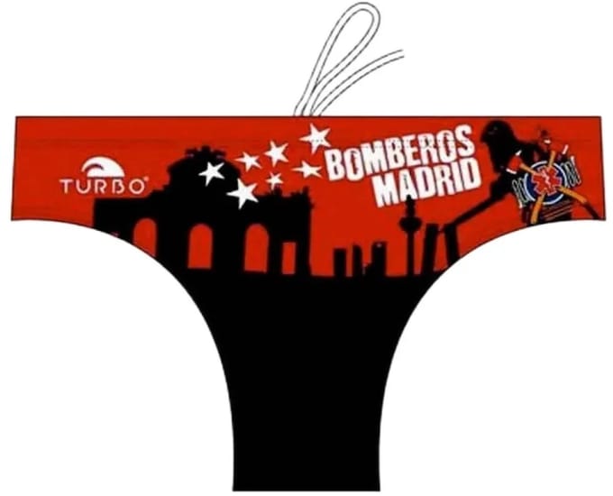 Turbo Madrid Firefighters Skyline Zwemslip Rood S Man