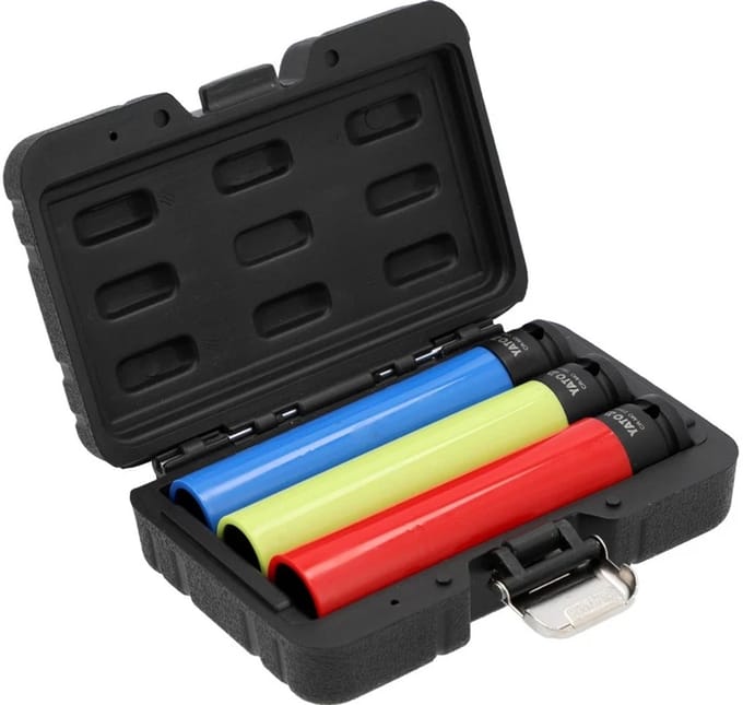 1/2" Extra Lange Krachtdoppenset voor Wielmoeren (3 delig)