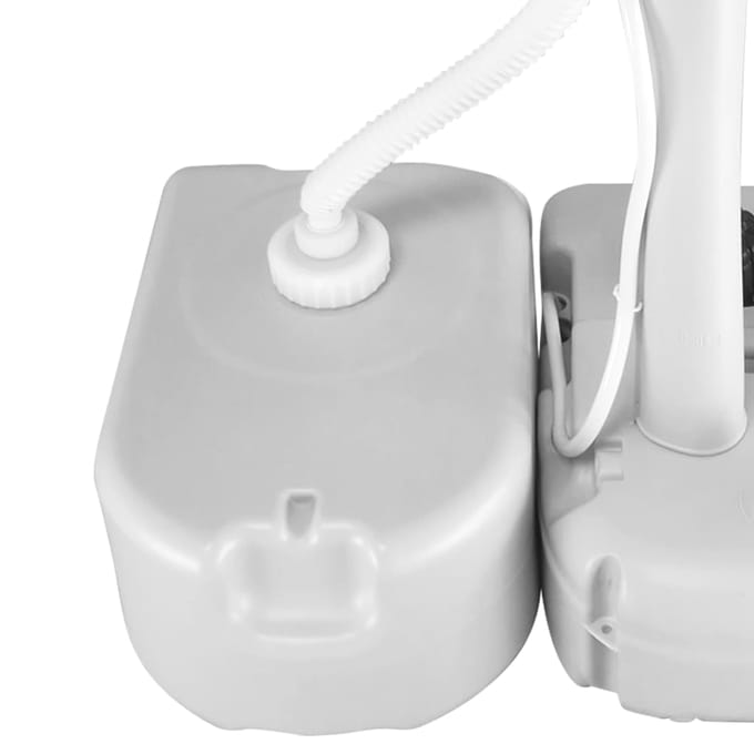 vidaXL - Watertank - draagbaar - met - adapter - 24 - L - grijs