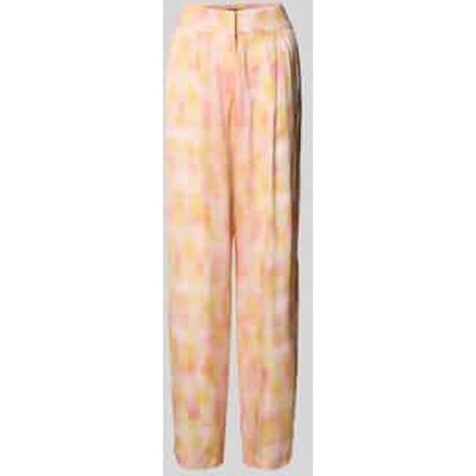 Relaxed fit stoffen broek met bandplooien