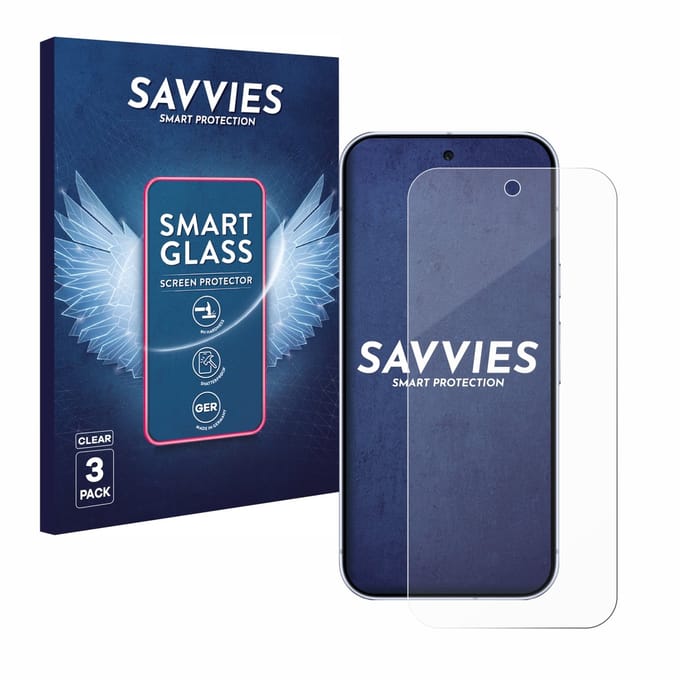 3 Stuks Savvies Screenprotector - geschikt voor Google Pixel 10 Pro - beschermfolie glas transparant