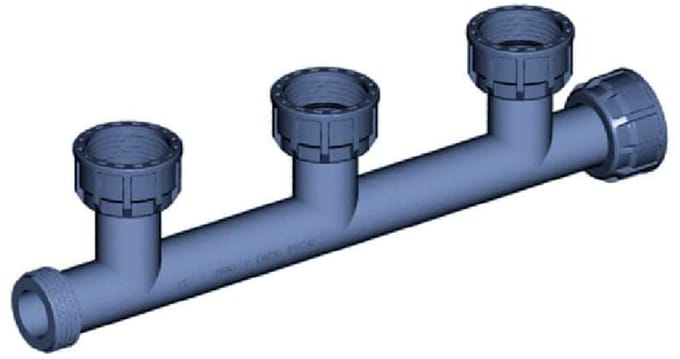 PVC Verdeelstuk 1 inch, 3 Uitgangen - Robuuste PVC Koppeling