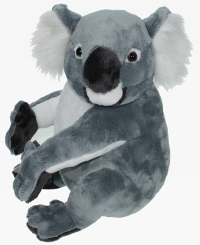 Cornelissen Pluche knuffel koala beer - grijs - 33 cm - Dieren knuffels voor kinderen