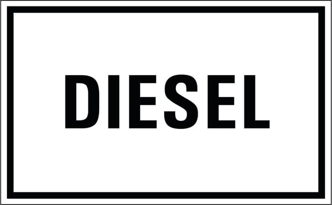 Diesel sticker 200 x 125 mm