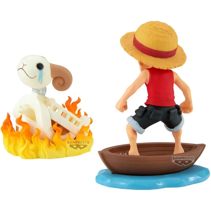 Banpresto - ONE PIECE - COLLECTABLE FIGURE - MONKEY.D.LUFFY & GOING MERRY 8 cm - Figuur