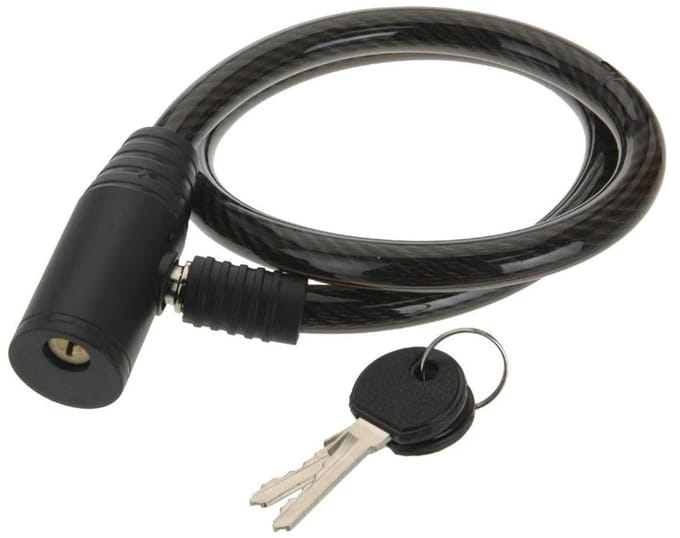 Fietsslot - zwart - 65 cm - incl. 2 sleutels