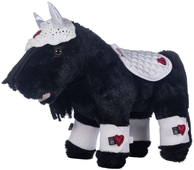 HKM - Cuddle Pony - Wedstrijdset Wit/Rood