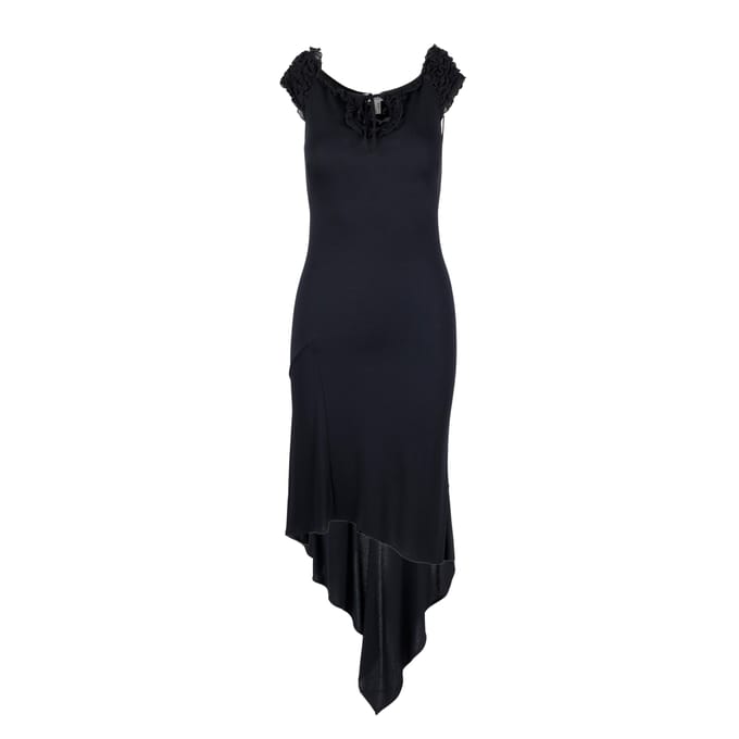 Goedkope en chique asymmetrische jurk van Moschino - jaren 2000