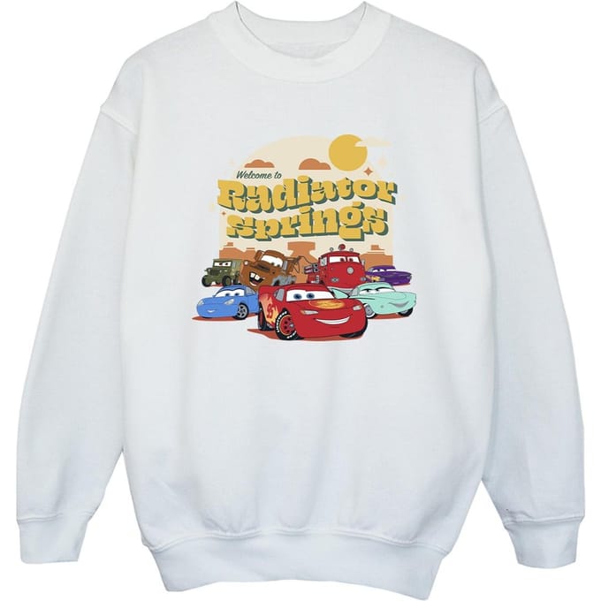 Disney Meisjes Cars Radiator Springs Groep Sweatshirt (Wit)