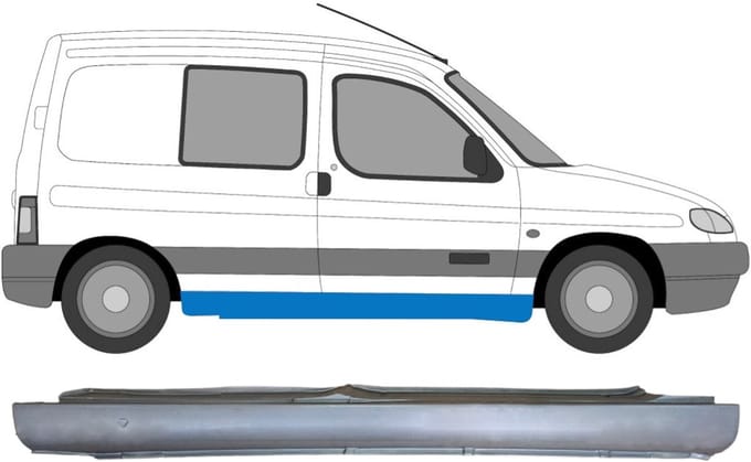 Reparatie dorpel voor Citroen Berlingo 1996-2008 / Rechts