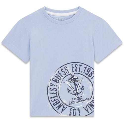 T-shirt met opdruk voor babyjongen Guess