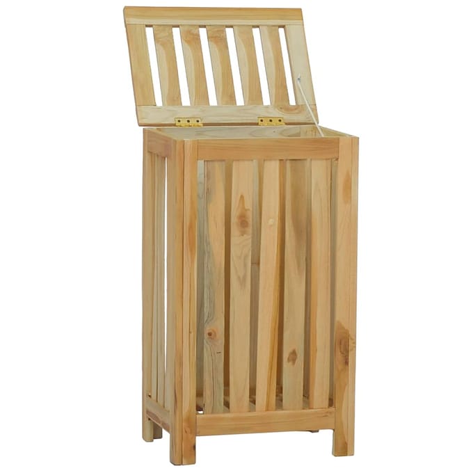 vidaXL - Wasmand - 35x25x60 - cm - massief - teakhout