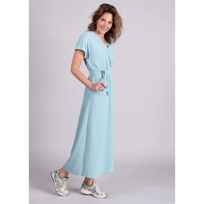 Grace & Mila Papillon maxi-jurk met strikceintuur Blauw