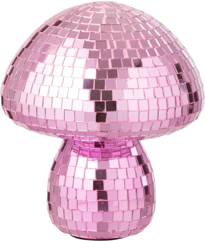 J-Line decoratie Paddenstoel Spiegel - glas - roze