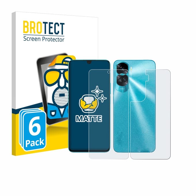 BROTECT - Screenprotector voor Honor 90 Lite (Voor+Achter) - Folie Beschermfolie matte 6 Stuks
