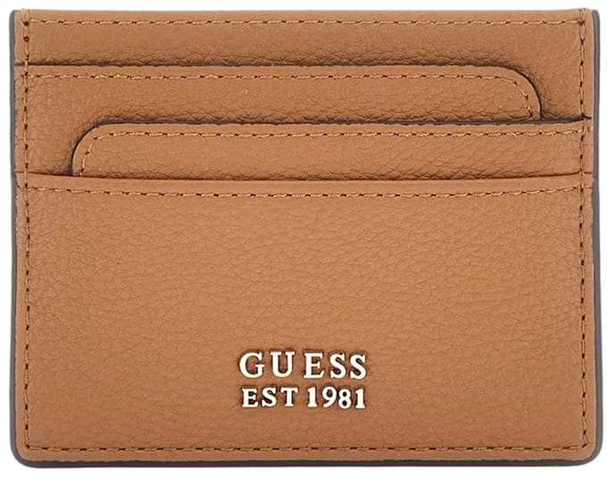 GUESS Kaarthouder Meridian SLG Card Holder Cognac Lichtbruin
