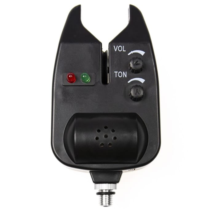 Alarme de touche de pêche Alerte de touche de pêche portable Lumière LED Alerte de pêche Outils de détecteur de poisson black